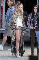 SARAH HYLAND on the Set of Modern Family in Los Angeles