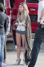 SARAH HYLAND on the Set of Modern Family in Los Angeles