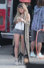 SARAH HYLAND on the Set of Modern Family in Los Angeles