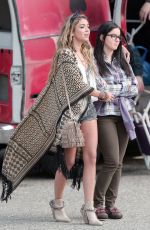 SARAH HYLAND on the Set of Modern Family in Los Angeles