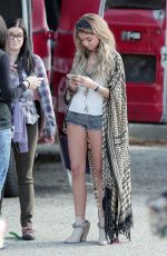 SARAH HYLAND on the Set of Modern Family in Los Angeles