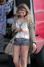 SARAH HYLAND on the Set of Modern Family in Los Angeles