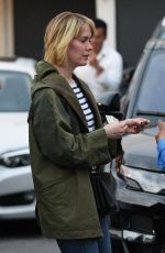 SARAH PAULSON Leaves Meche Salon in Beverly Hills