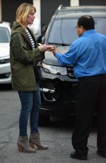 SARAH PAULSON Leaves Meche Salon in Beverly Hills