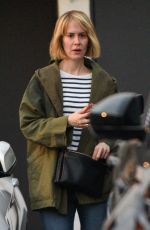 SARAH PAULSON Leaves Meche Salon in Beverly Hills
