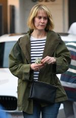 SARAH PAULSON Leaves Meche Salon in Beverly Hills