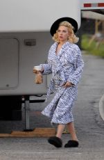 SCARLETT JOHANSSON on the Set of Hail Caesar in Los Angeles