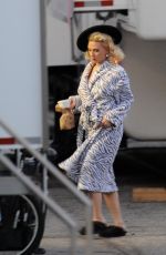 SCARLETT JOHANSSON on the Set of Hail Caesar in Los Angeles