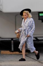 SCARLETT JOHANSSON on the Set of Hail Caesar in Los Angeles