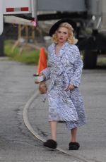 SCARLETT JOHANSSON on the Set of Hail Caesar in Los Angeles