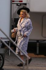 SCARLETT JOHANSSON on the Set of Hail Caesar in Los Angeles