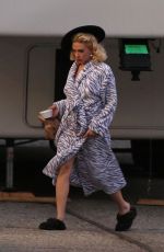 SCARLETT JOHANSSON on the Set of Hail Caesar in Los Angeles