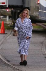 SCARLETT JOHANSSON on the Set of Hail Caesar in Los Angeles