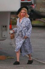 SCARLETT JOHANSSON on the Set of Hail Caesar in Los Angeles