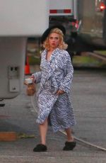 SCARLETT JOHANSSON on the Set of Hail Caesar in Los Angeles