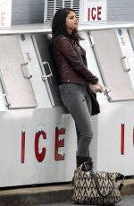 SELENA GOMEZ at a Set in Cartersville