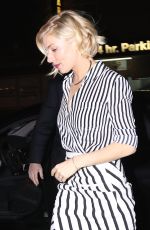 SIENNA MILLER Arrives at The Daily Show with Jon Stewart