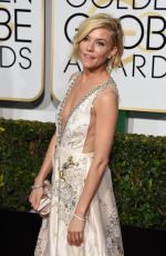 SIENNA MILLER at 2015 Golden Globe Awards in Beverly Hills