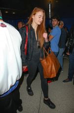 SOPHIE TURNER at LAX Airport in Los Angeles 2201