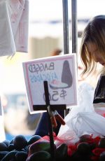STEFANIE SCOTT Shopping at Farmers Market in Studio City