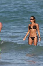 SYLVIE VAN DER VAART in Polka Dot Bikini on the Beach in Miami 07010