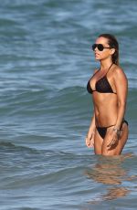 SYLVIE VAN DER VAART in Polka Dot Bikini on the Beach in Miami 07010