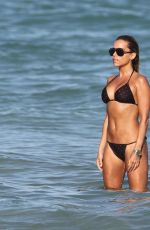 SYLVIE VAN DER VAART in Polka Dot Bikini on the Beach in Miami 07010