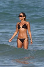 SYLVIE VAN DER VAART in Polka Dot Bikini on the Beach in Miami 07010