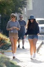 TAYLOR SWIFT and LORDE in Shorts Out Hiking in Los Angeles
