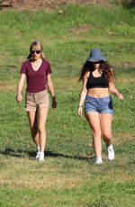 TAYLOR SWIFT and LORDE in Shorts Out Hiking in Los Angeles