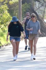 TAYLOR SWIFT and LORDE in Shorts Out Hiking in Los Angeles