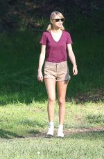 TAYLOR SWIFT and LORDE in Shorts Out Hiking in Los Angeles