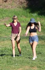 TAYLOR SWIFT and LORDE in Shorts Out Hiking in Los Angeles