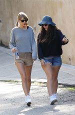 TAYLOR SWIFT and LORDE in Shorts Out Hiking in Los Angeles