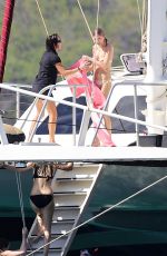 TAYLOR SWIFT in Bikini at a Boat in Maui