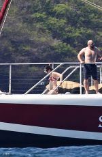 TAYLOR SWIFT in Bikini at a Boat in Maui