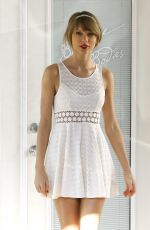TAYLOR SWIFT in White Dress Out and About in Los Angeles