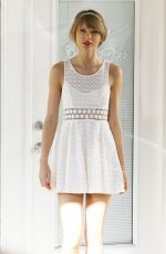 TAYLOR SWIFT in White Dress Out and About in Los Angeles
