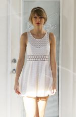 TAYLOR SWIFT in White Dress Out and About in Los Angeles