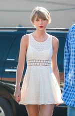 TAYLOR SWIFT in White Dress Out and About in Los Angeles