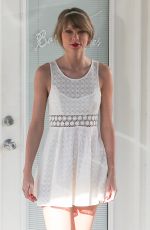 TAYLOR SWIFT in White Dress Out and About in Los Angeles