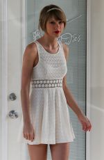 TAYLOR SWIFT in White Dress Out and About in Los Angeles