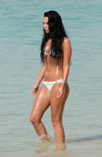TULISA CONTOSTAVLOS in Bikini on the Beach in Barbados 3012