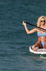 VICTORIA SILVSTEDT in Bikini Paddle Boarding in Saint-barthelemy