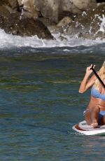 VICTORIA SILVSTEDT in Bikini Paddle Boarding in Saint-barthelemy