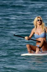 VICTORIA SILVSTEDT in Bikini Paddle Boarding in Saint-barthelemy