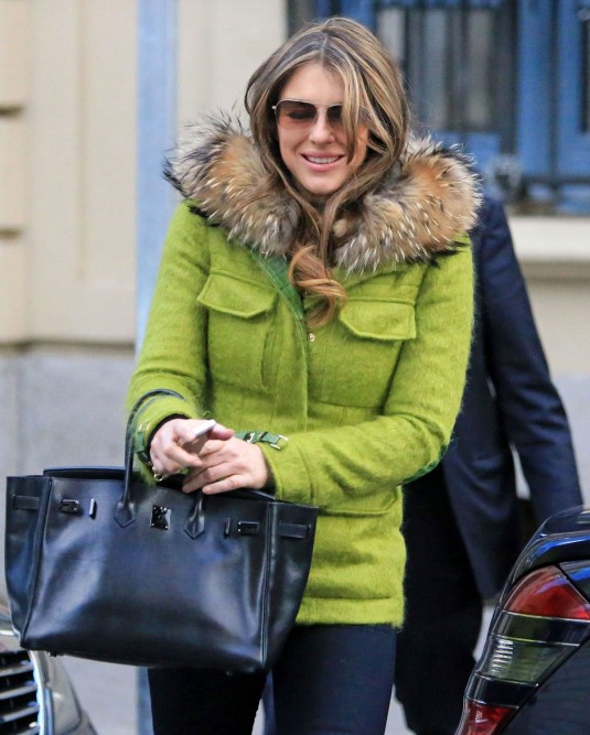 ELIZABETH HURLEY Out in Madrid