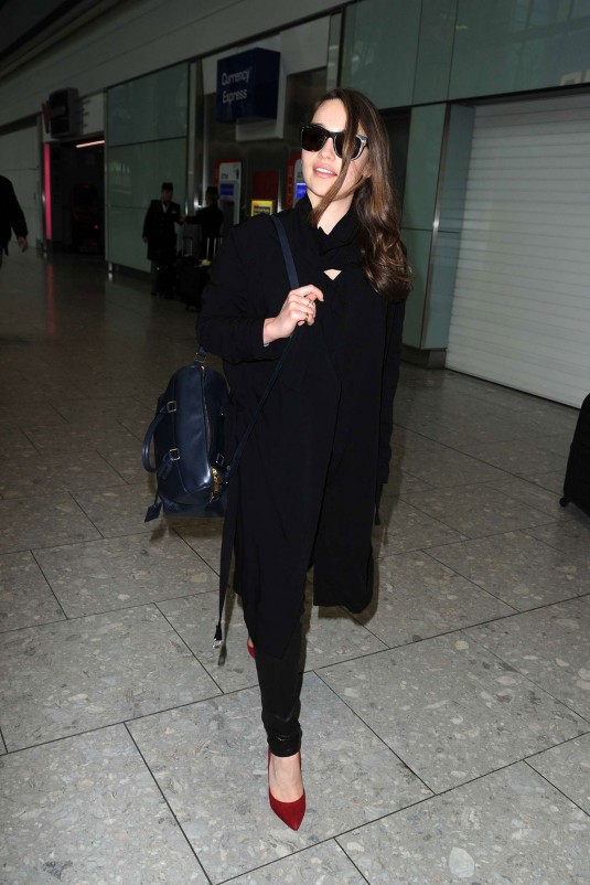 EMILIA CLARKE at Heathrow Airport