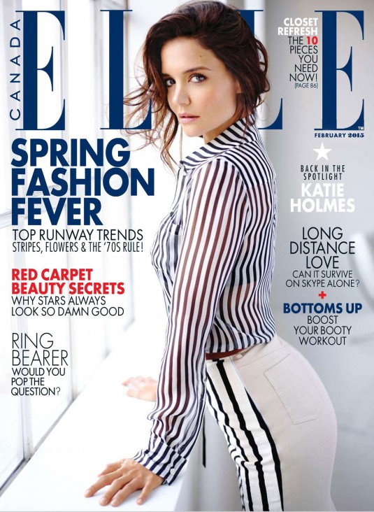 KATIE HOLMES in Elle Magazine, Canada February 2015 Issue