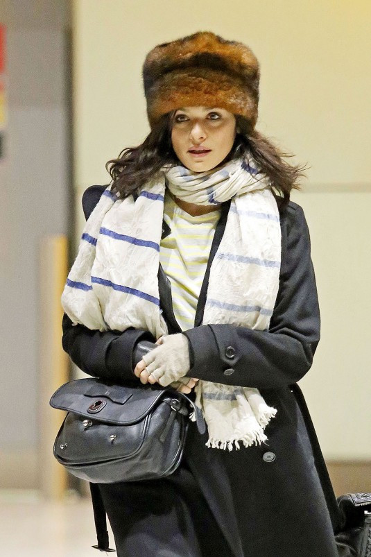 RACHEL WEISZ at Heathrow Airport